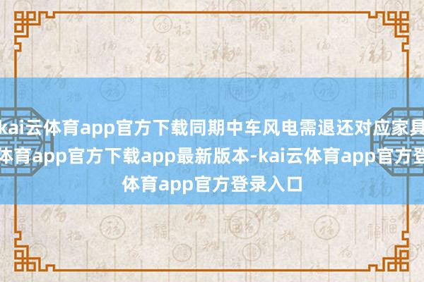 kai云体育app官方下载同期中车风电需退还对应家具-kai云体育app官方下载app最新版本-kai云体育app官方登录入口