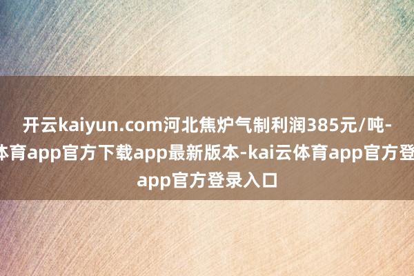 开云kaiyun.com河北焦炉气制利润385元/吨-kai云体育app官方下载app最新版本-kai云体育app官方登录入口
