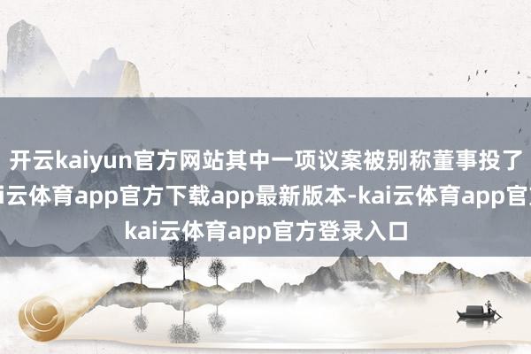 开云kaiyun官方网站其中一项议案被别称董事投了反对票-kai云体育app官方下载app最新版本-kai云体育app官方登录入口