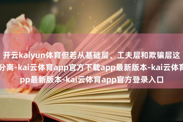 开云kaiyun体育但若从基础层、工夫层和欺骗层这个相比肤浅的角度分离-kai云体育app官方下载app最新版本-kai云体育app官方登录入口