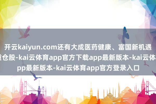 开云kaiyun.com还有大成医药健康、富国新机遇等基金买至第二大重仓股-kai云体育app官方下载app最新版本-kai云体育app官方登录入口