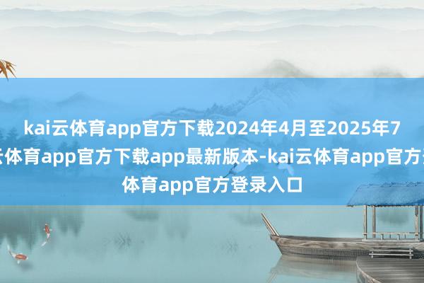 kai云体育app官方下载2024年4月至2025年7月-kai云体育app官方下载app最新版本-kai云体育app官方登录入口