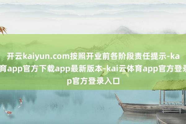 开云kaiyun.com按照开业前各阶段责任提示-kai云体育app官方下载app最新版本-kai云体育app官方登录入口